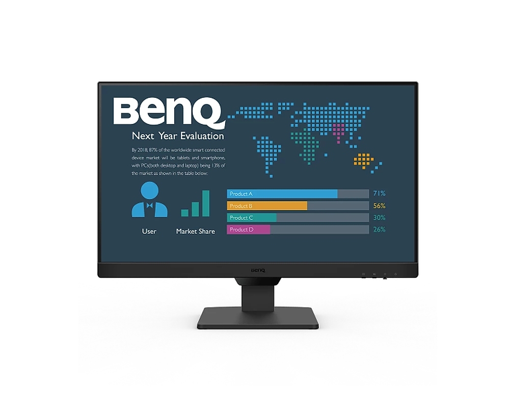 BenQ BL2490, 23.8" IPS, GtG 5ms, Business Monitor, 1920x1080 FHD, 100Hz, 99% sRGB, 1300:1, Eye Care Reminder, Flicker-free, LBL+, B.I. Gen 2, 20M:1 DCR, 8 bit, 250cd/m2, 2xHDMI, DP, Sp.2x2W, Headphone jack, Line In, Tilt, Vesa, ES