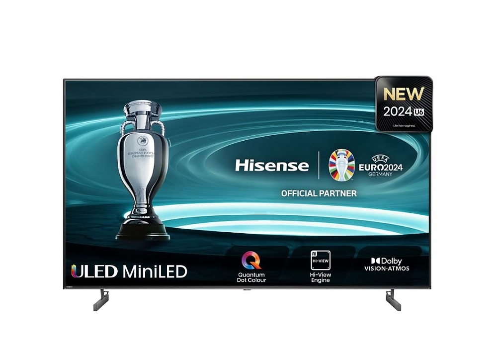 Hisense 55" U6NQ, 4K Ultra HD 3840x2160, ULED, Quantum Dot, 60Hz, IPS, HDR 10+, HLG, Dolby Vision IQ, Dolby Atmos, Smart TV, WiFi 5GHz, WiFi Direct, BT, Anyview Cast, 3xHDMI, 2xUSB, LAN, CI+, DVB-T2/C/S2, Black