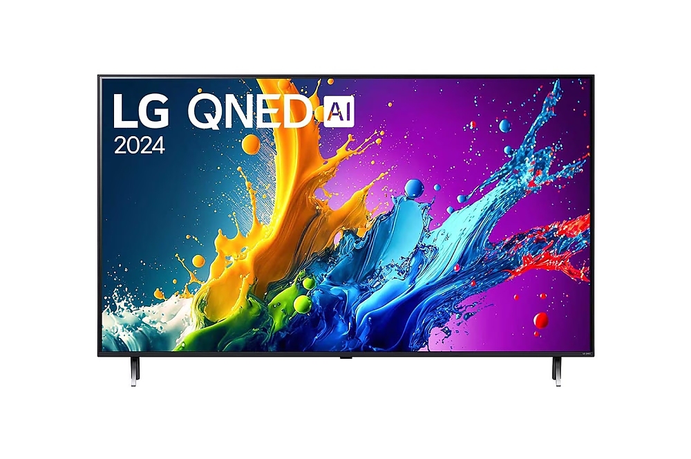 LG 55QNED80T3A, 55" 4K QNED HDR Smart TV, 3840x2160, DVB-T2/C/S2, Alpha 5 AI 4K Gen7, HDR 10 PRO, webOS 24 ThinQ, 4K Upscaling, WiFi 5, Voice Controll, Bluetooth 5.1, AirPlay 2, LAN, CI, HDMI, SPDIF, 2 pole Stand , Silver