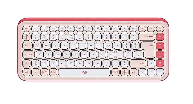 Logitech Pop Icon Keys - Rose - US INT'L - BT - N/A - INTNL-973