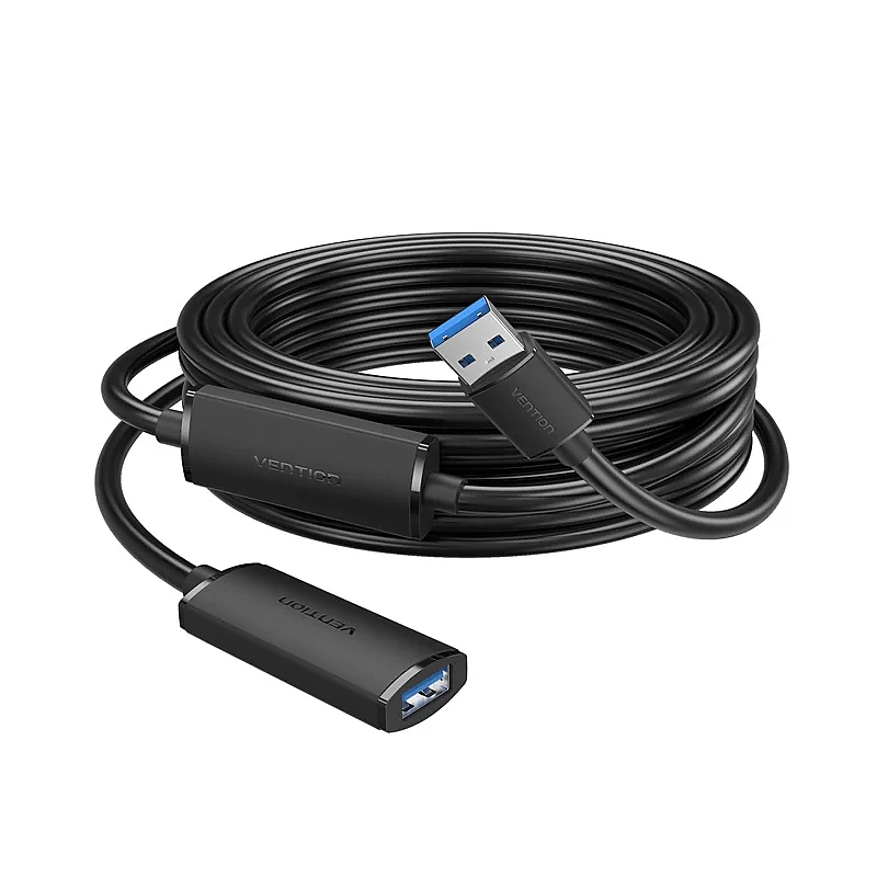 Vention Кабел удължение USB 3.0 AM / AF Active Extension Cable 5M Black - CBMBJ