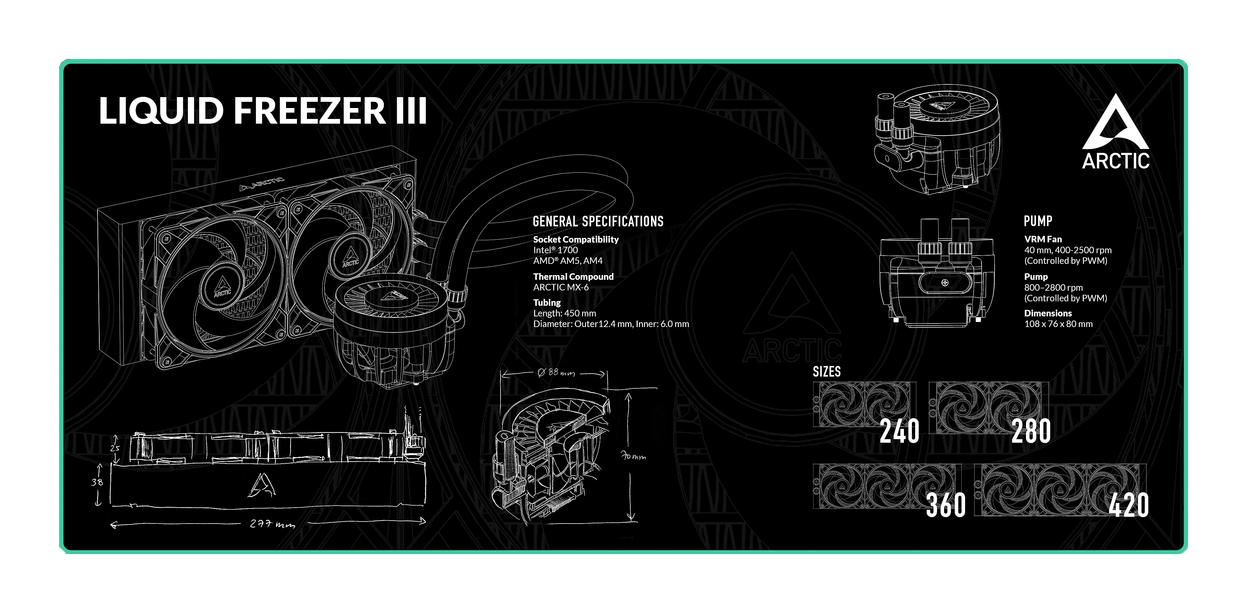 Arctic геймърски пад за мишка Gaming Mousepad Liquid Freezer III Design