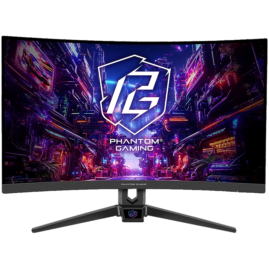 Asrock Curved Gaming Monitor, 27" FHD(1920x1080) 1500R VA, AG, 280 Hz, 127% sRGB, 16:9, 4000:1, 300 cd/m², 178º/178º, 1ms (MPRT), Flicker-free, Low Blue Light, Swivel, Tiltt Adjustment, 2x 2W Speakers, 2x HDMI 2.0, 1x DP 1.2, 1x Audio Jack, 3Y