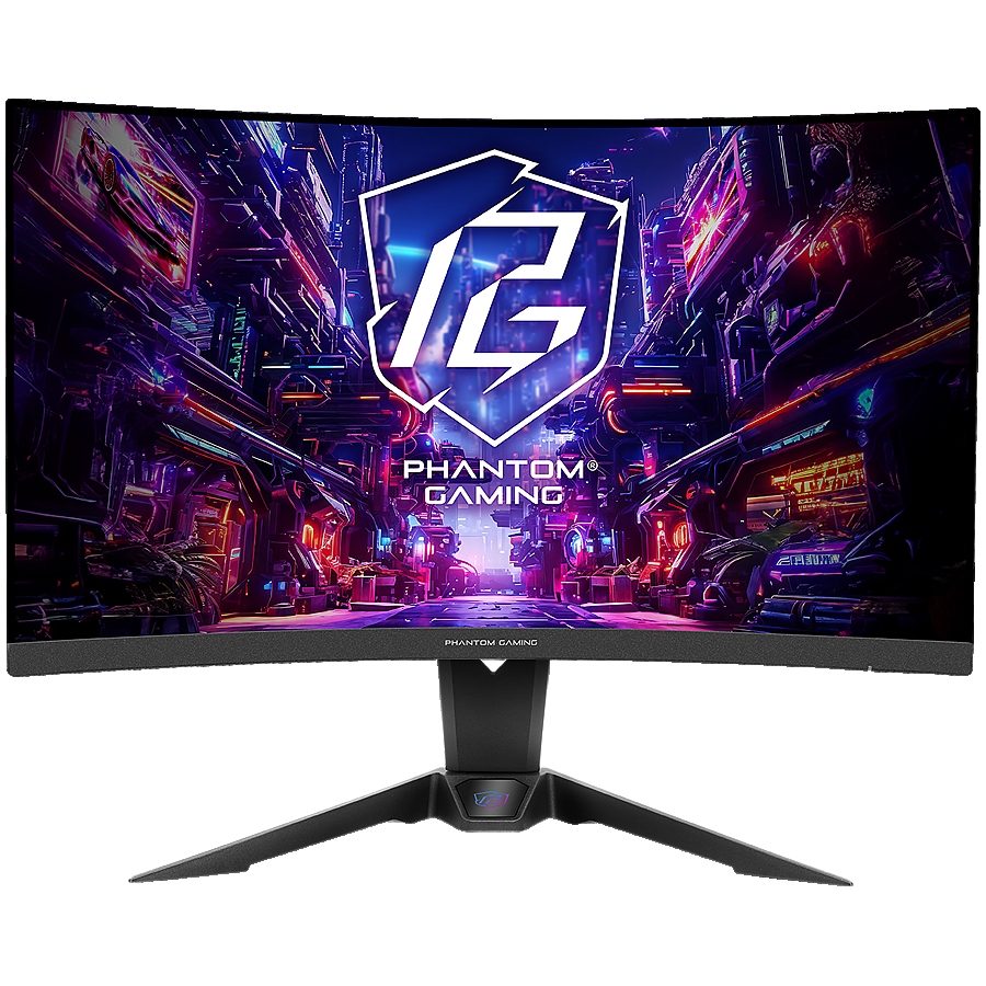 Asrock Curved Gaming Monitor, 27" QHD(2560x1440) VA, Anti-Glare, 180 Hz, 132% sRGB, 5000:1, 16:9, 300 cd/m^2, 178º/178º, 1ms (MPRT), FreeSync, Flicker-free, Tilt, Swivel, Hight adj, VESA, 2x 2W Speaker, 2x HDMI, 1x DP, 1x Audio, Wi-Fi antenna, 3Y