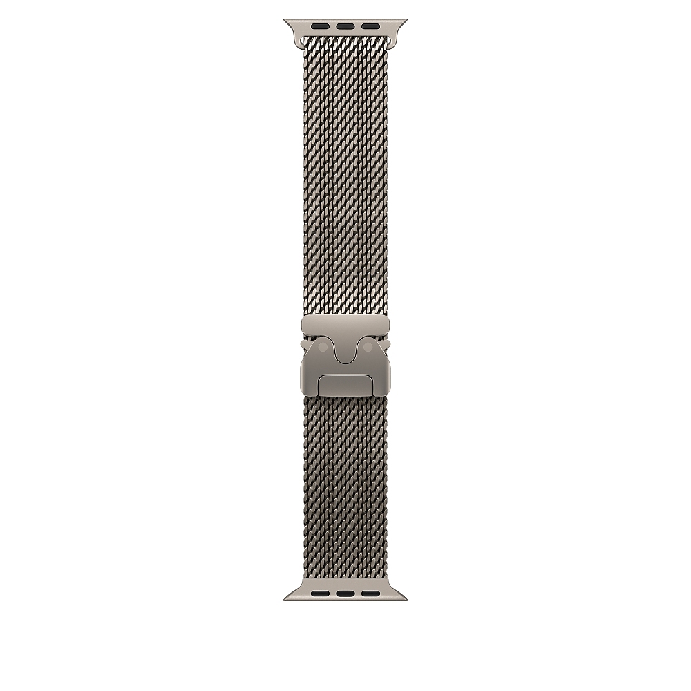 Apple Watch 49mm Milanese Loop: Natural Titanium Milanese Loop - Large