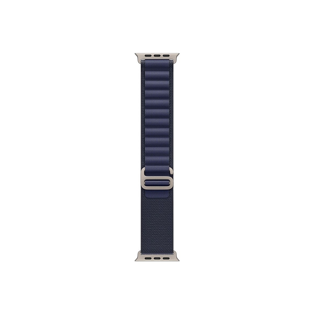 Apple Watch 49mm Loop: Navy Alpine Loop - Small - Natural Titanium Finish