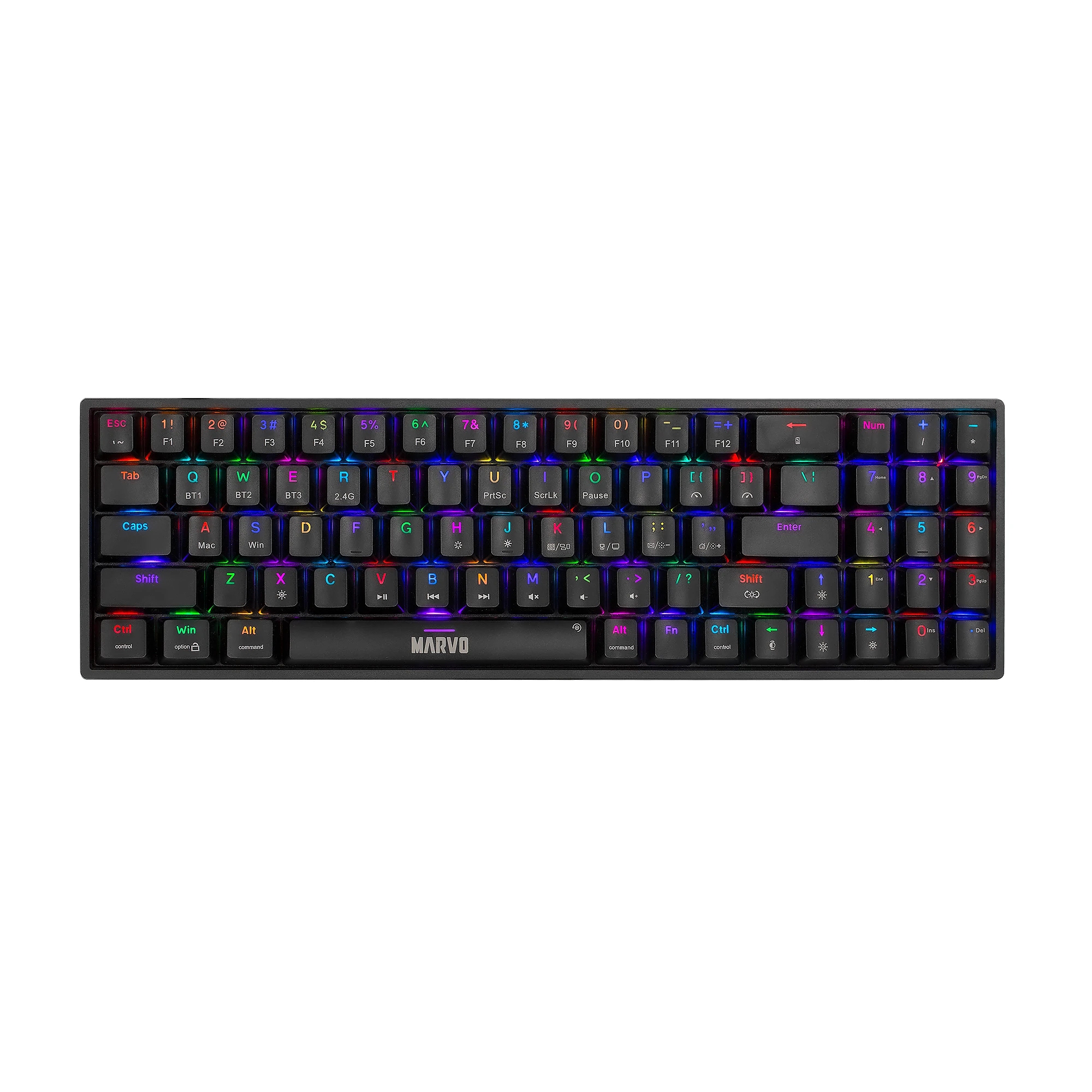 Marvo безжична механична геймърска клавиатура Wireless Gaming Mechanical keyboard Shogo 78W - KG956W - Bluetooth 5.0, 2.4G