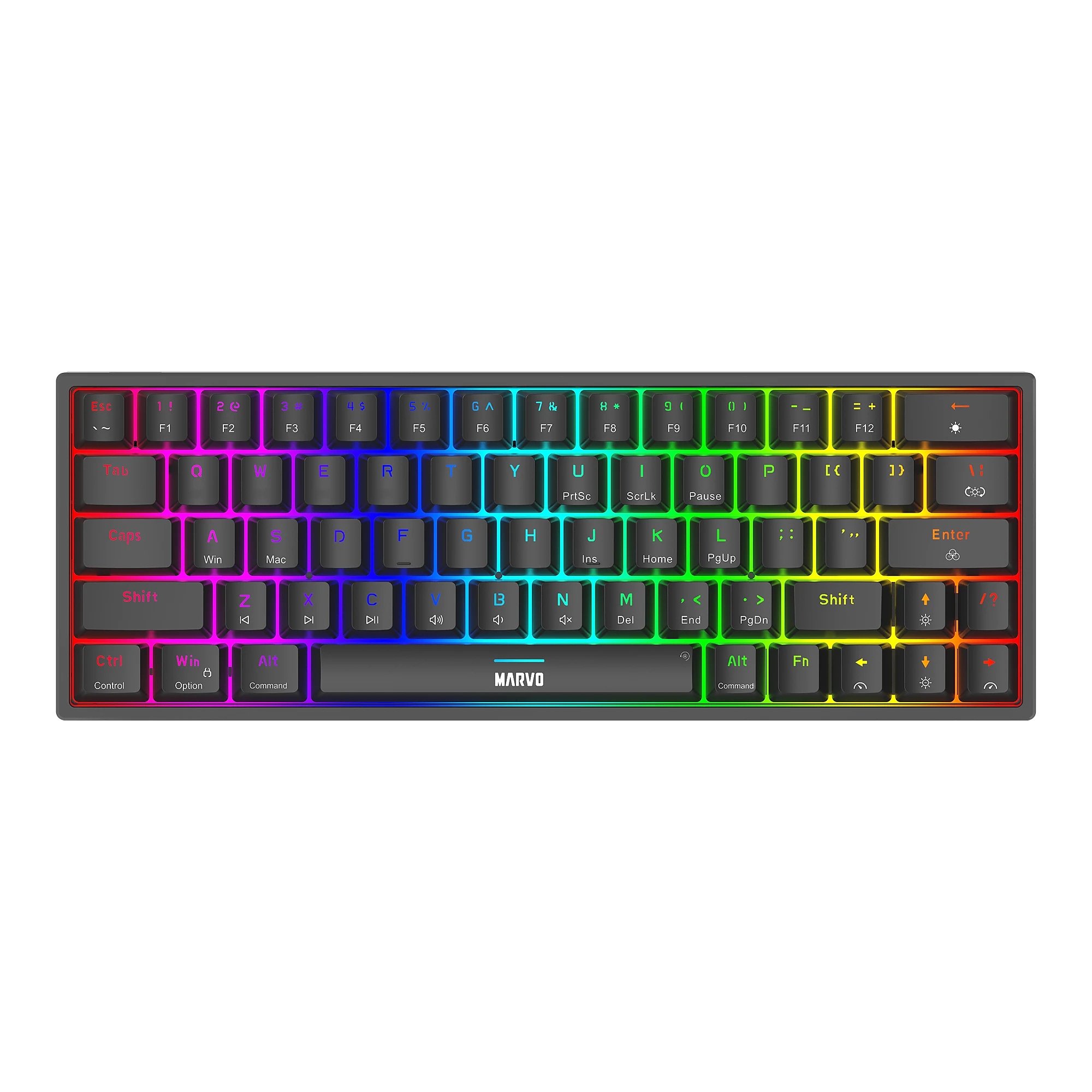 Marvo геймърска клавиатура Gaming Mechanical keyboard Shogo 63 - TKL, 63 keys - KG955