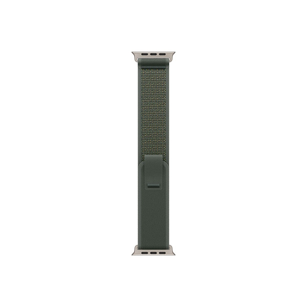 Apple Watch 49mm Loop: Green Trail Loop - S/M - Natural Titanium Finish