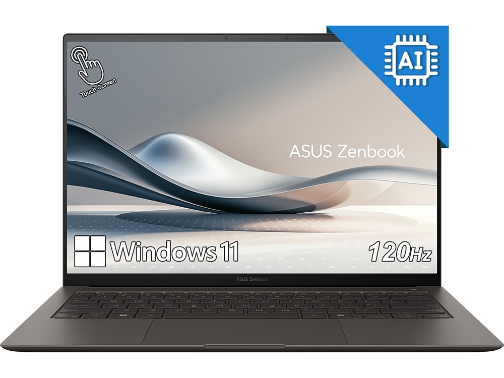 Asus Zenbook S UX5406SA-PZ281X, INTEL LNL Ultra 7 32GB, 14" OLED (WQXGA+(WQ+) 2880X1800 16:10), 32GB LPDDR5X (16 GB on BD),1TB SSD, Backlit Chiclet Keyboard, Windows 11 Pro,Zumaia Gray