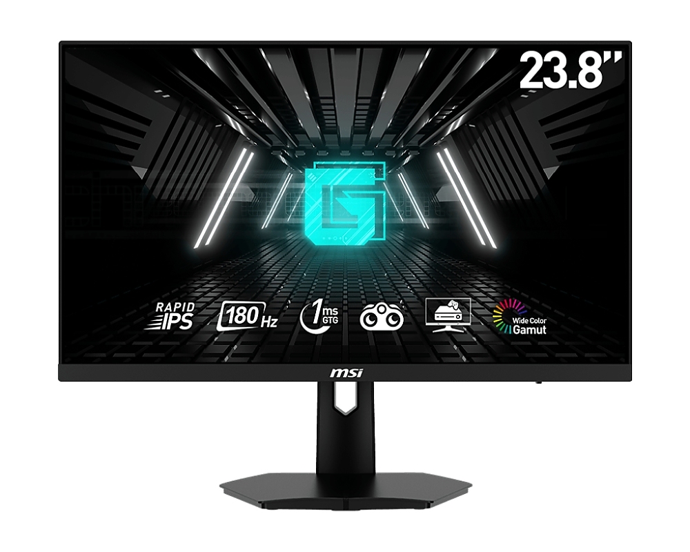 MSI G244F E2, 23.8", 1ms, 180Hz, Rapid IPS, 1920x1080, FLAT, Adaptive-Sync, Anti-glare, Anti-Flicker, Less Blue Light, Night Vision, CONSOLE MODE, 300 nits, 1000:1, 2x HDMI, 1x DP, 1x Earphone out, Tilt, VESA 75, Frameless, 9S6-3BB4CH-035