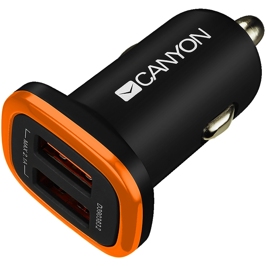 CANYON car charger C-02 2.1A/2USB-A Black