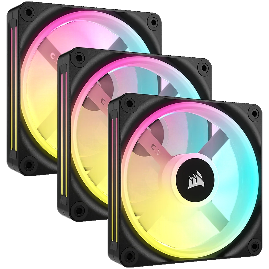 CORSAIR QX RGB Series, iCUE LINK QX120 RGB, 120mm Magnetic Dome RGB Fan, Triple Fan Kit