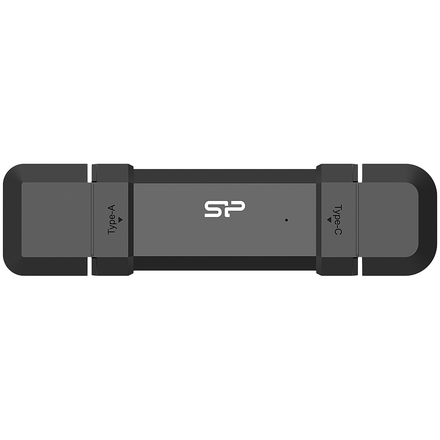 Silicon Power 1TB DS72 Dual USB-C/USB 3.2 Gen 2, Portable External SSD, Steam Deck and iPhone 15 Pro, R/W: up to 1050MB/s; 850MB/s, Black, EAN: 4713436155416