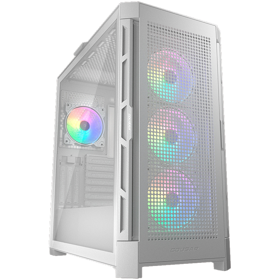 COUGAR | Duoface Pro RGB White | PC Case | Mid Tower / TG & Airflow Front Panel / 4 x ARGB Fans / TG Left Panel