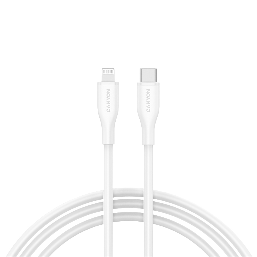 CANYON cable CLNM60 C-L 60W MFI 1m Silicon White