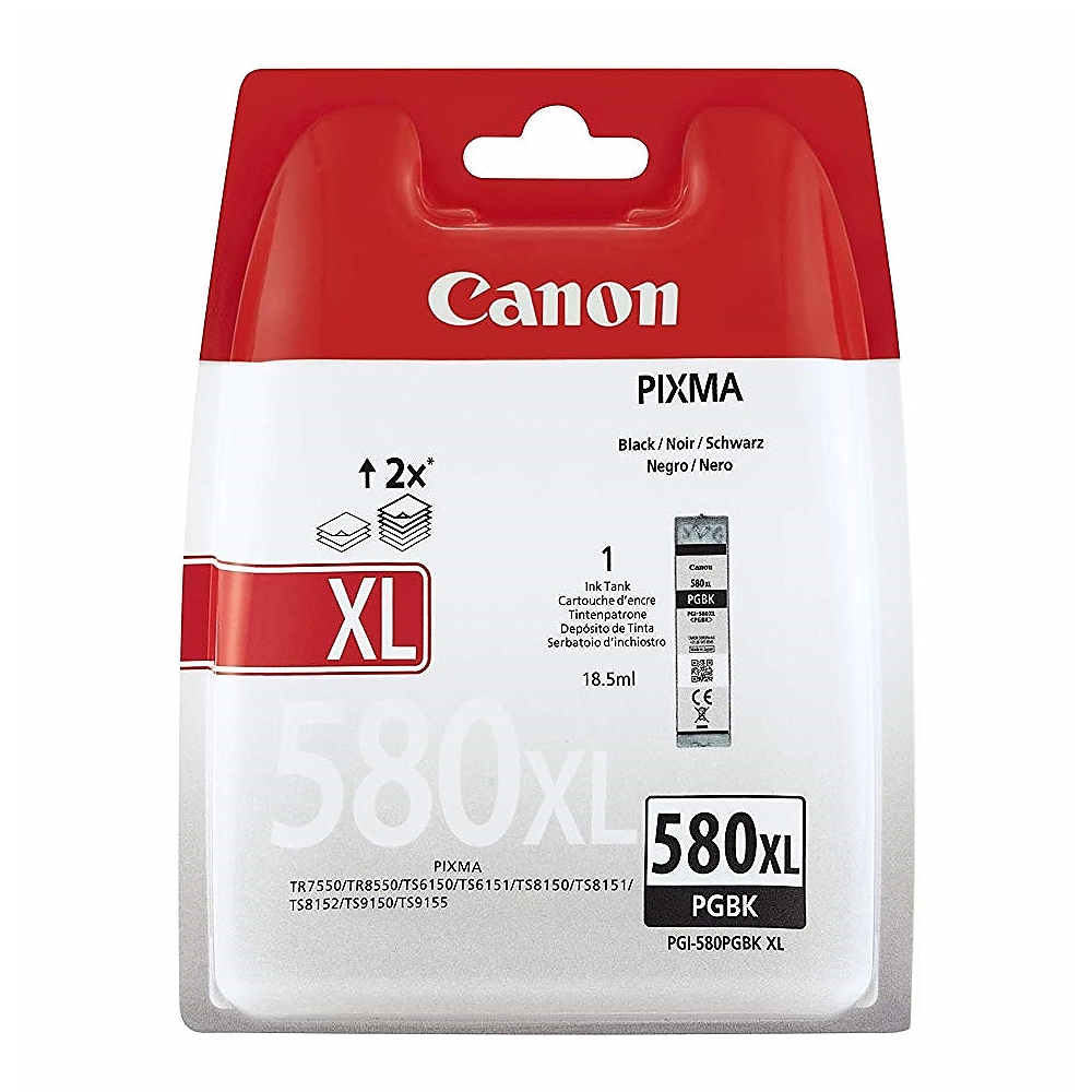 Canon PGI-580XL PGBK + Canon Photo Paper Variety Pack A4 & 10 x 15cm (VP-101)