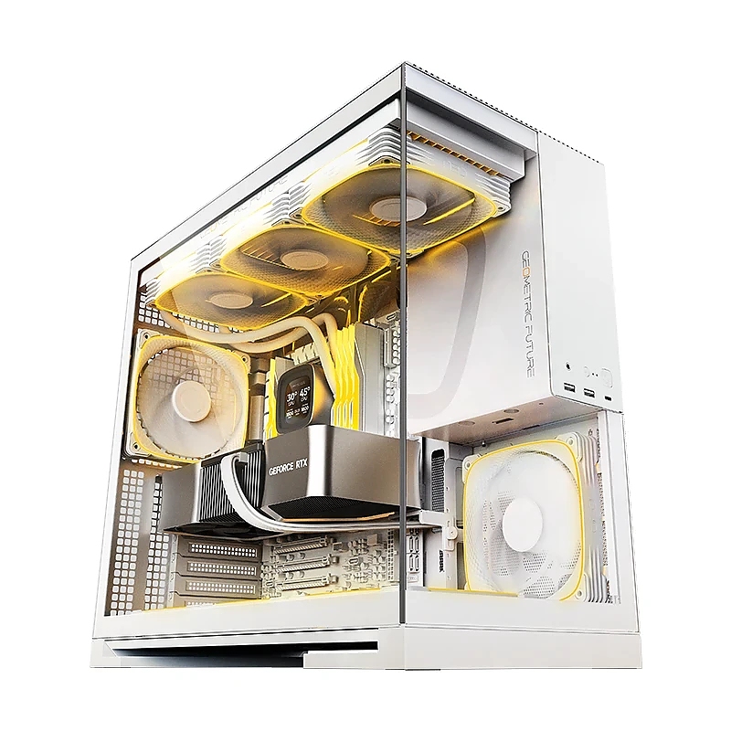 Geometric Future кутия Case EATX - Model 5 White - 5 x 140 mm aRGB fans included