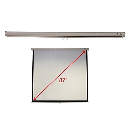 Acer M87-S01MW Projection Screen, 87" (1:1), 70''x70'' (Area 1740mm X 1740mm), Wall & Ceiling, Matte White, Manual, 5.5Kg