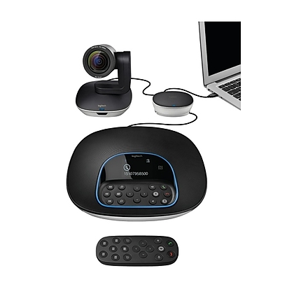 Logitech ConferenceCam Group, Full HD, Up To 14 Seats, Remote Control, HD Zoom, Autofocus, Black