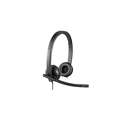 Logitech USB Headset H570e Stereo, In-line Controls, Echo Cancellation, Noise-cancelling, USB