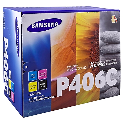 Samsung CLT-P406C 4-pk CYMK Toner Crtg