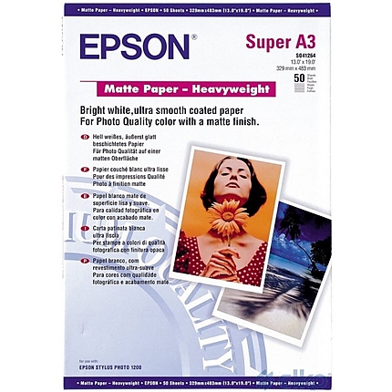 Epson Matte Paper Heavy Weight, DIN A3+, 167g/m2, 50 Blatt