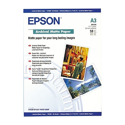 Epson Archival Matte Paper, DIN A3, 192g/m2, 50 Blatt