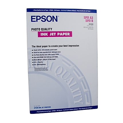 Epson Photo Quality Ink Jet Paper, DIN A3+, 104g/m2, 100 Blatt