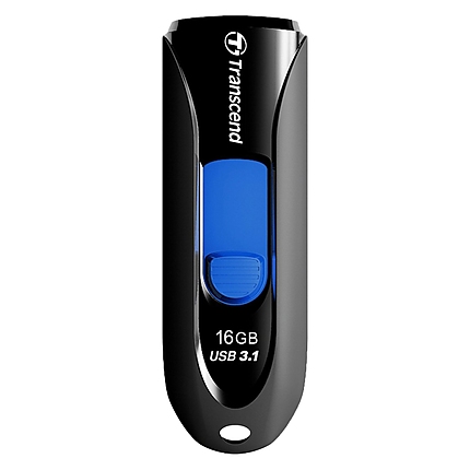 Transcend 16GB, USB3.1, Pen Drive, Capless, Black