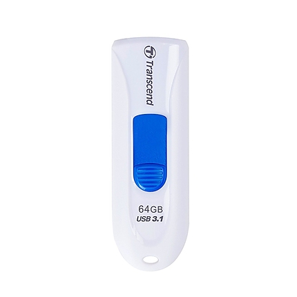 Transcend 64GB, USB3.1, Pen Drive, Capless, White