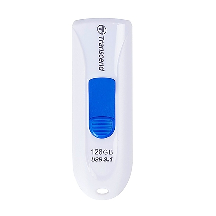 Transcend 128GB, USB3.1, Pen Drive, Capless, White