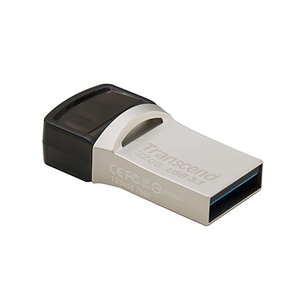 Transcend 32GB JETFLASH 890S, USB 3.1 Type C, Silver Plating