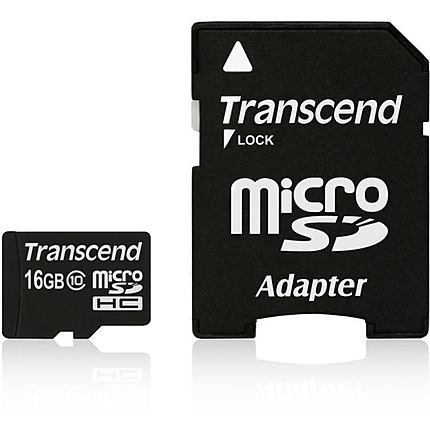 Transcend 16GB micro SDHC (with adapter, Class 10)