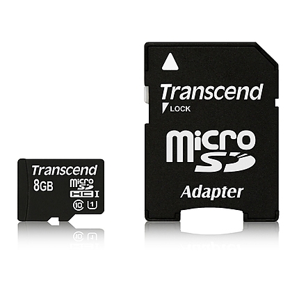 Transcend 8GB micro SDHC UHS-I Premium (with adapter, Class 10)