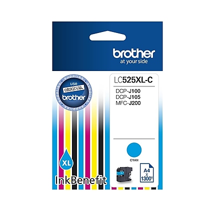 Brother LC-525 XL Cyan Ink Cartridge High Yield