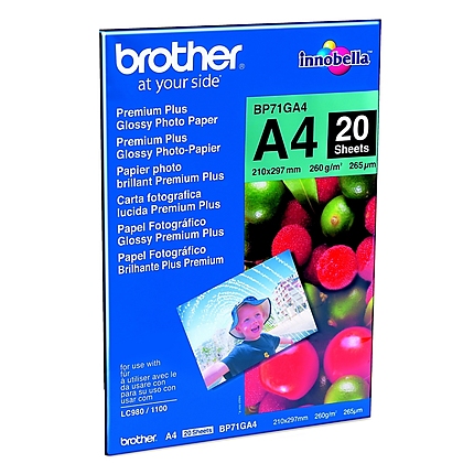 Brother BP71GA4 Premium Plus Glossy Photo Paper 20 Sheets