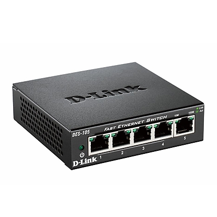 D-Link 5-port 10/100 Metal Housing Desktop Switch