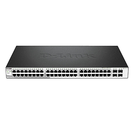 D-Link 48 10/100/1000 Base-T port with 4 x 1000Base-T /SFP ports