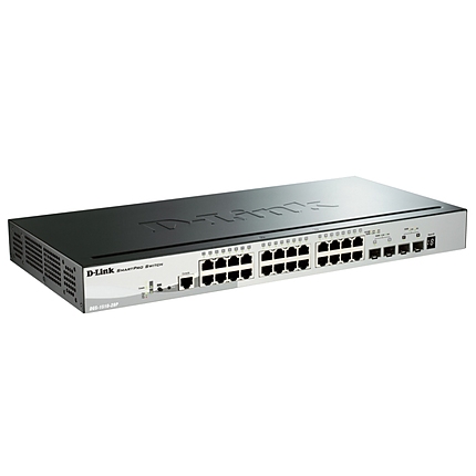 D-Link 28-Port Gigabit Stackable SmartPro PoE Switch including 2 SFP ports and 2 x 10G SFP+ ports