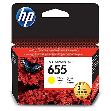 HP 655 Yellow Ink Cartridge