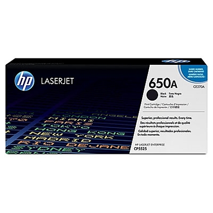 HP 650A Black LaserJet Toner Cartridge