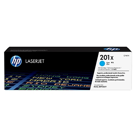 HP 201X High Capacity Cyan Original LaserJet Toner Cartridge (CF401X)