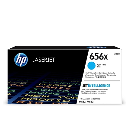 HP 656X High Yield Cyan Original LaserJet Toner Cartridge (CF461X)