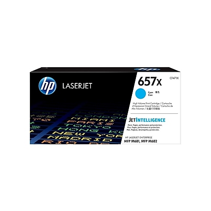 HP 657X High Yield Cyan Original LaserJet Toner Cartridge (CF471X)