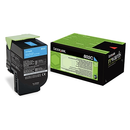 Lexmark 80C20C0 CX310, 410, 510 Cyan Return Programme 1K Toner Cartridge