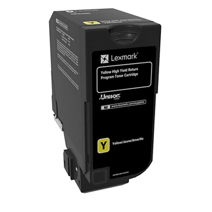 Lexmark 74C2HY0 CS725 Yellow Return Programme 12K Toner Cartridge