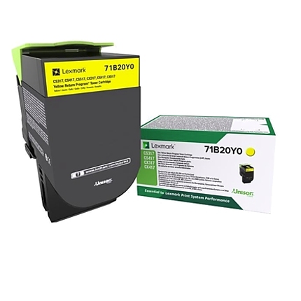 Lexmark 71B20Y0 CS/CX317, 417, 517 Yellow Return Programme 2.3K Toner Cartridge