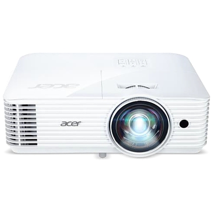 Acer Projector S1286H, DLP, Short Throw, XGA (1024x768), 3500 ANSI Lumens, 20000:1, 3D, HDMI, VGA, RCA, Audio in, Audio out, VGA out, DC Out (5V/1A, USB-A), Speaker 16W, Bluelight Shield, 3.1kg, White