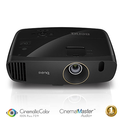 BenQ W2000+, DLP, 1080p (1920x1080), 15000:1, 2200 ANSI Lumens, VGA, HDMI, RCA, Speakers 2x10W, 3D Ready, Black